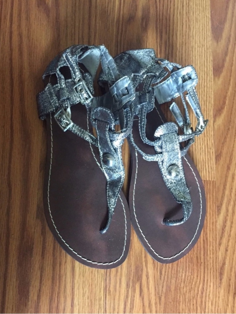 Pierre Dumas Silver Sandals
